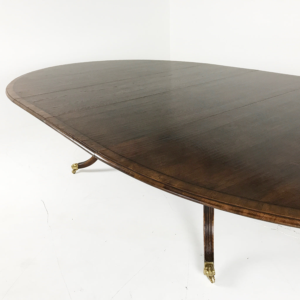 Custom English Oval Birdcage Table