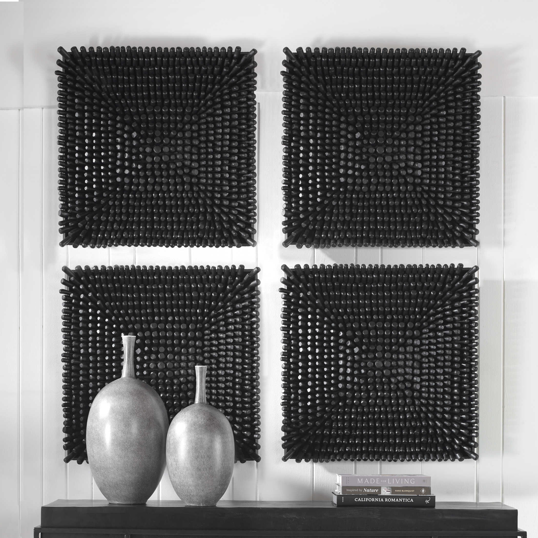 Portside Wood Wall Panel in Black