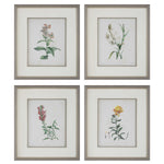 Heirloom Blooms Study Framed Prints, Set of 4