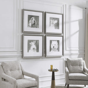 Modern Dogs Framed Prints, Set of 4