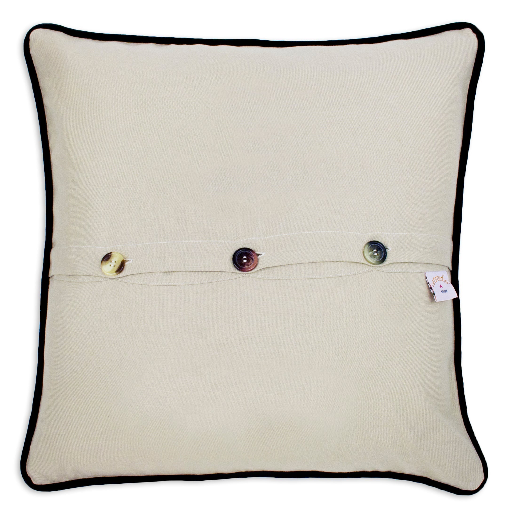 Kansas Hand-Embroidered Pillow