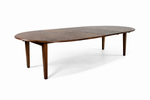 56" Round Extendable Tapered Leg Dining Table