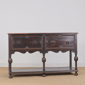 Antique French Jacobean Sideboard/Hutch c1840