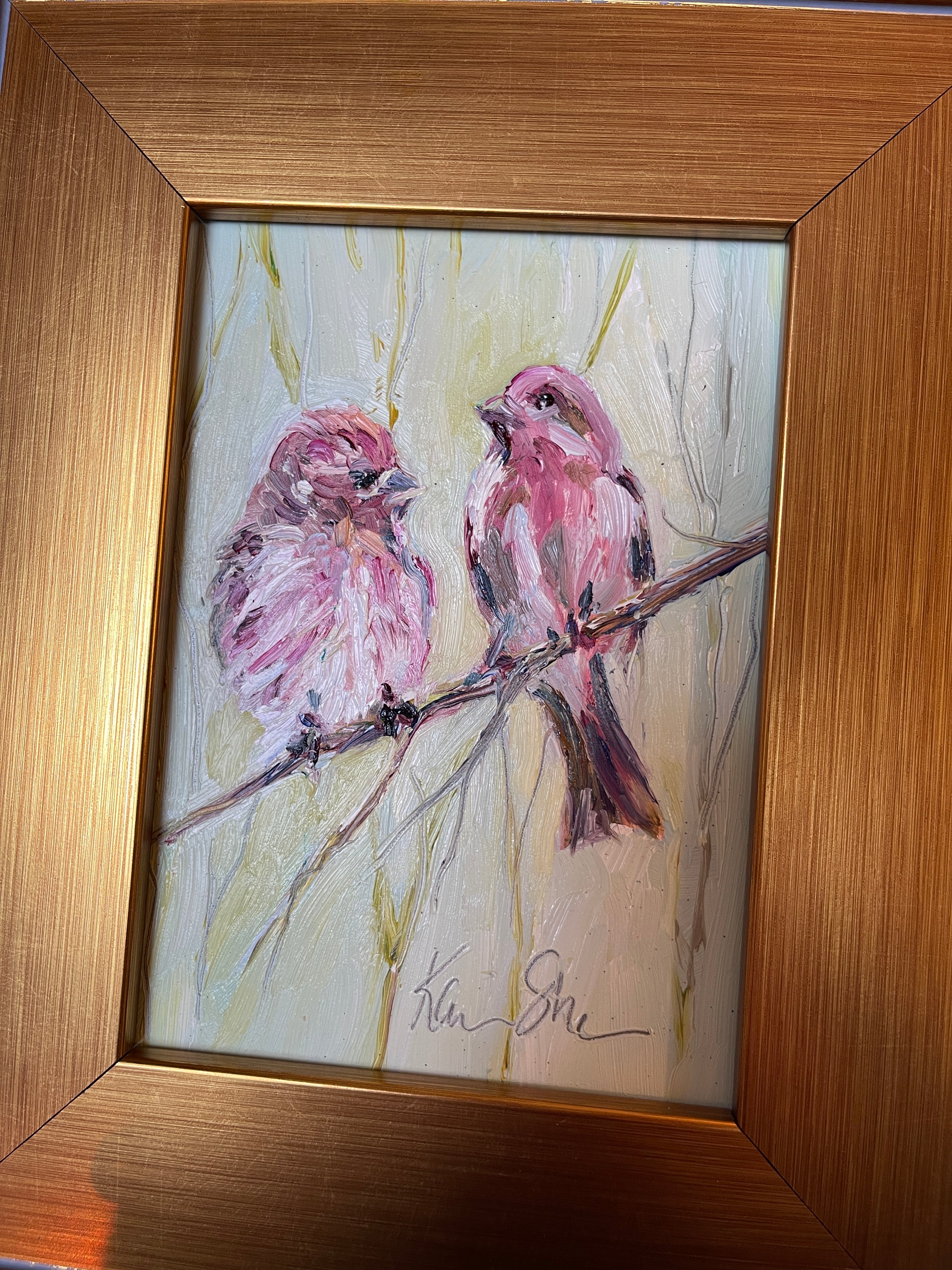 "Purple Finches" by Karin Sheer