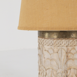Reclaimed Carved Wood Vintage Lamp