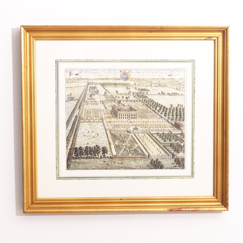 Antique English Garden Print c1890