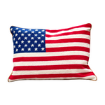 USA Flag Needlepoint Pillow