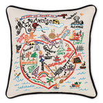 San Francisco Hand-Embroidered Pillow
