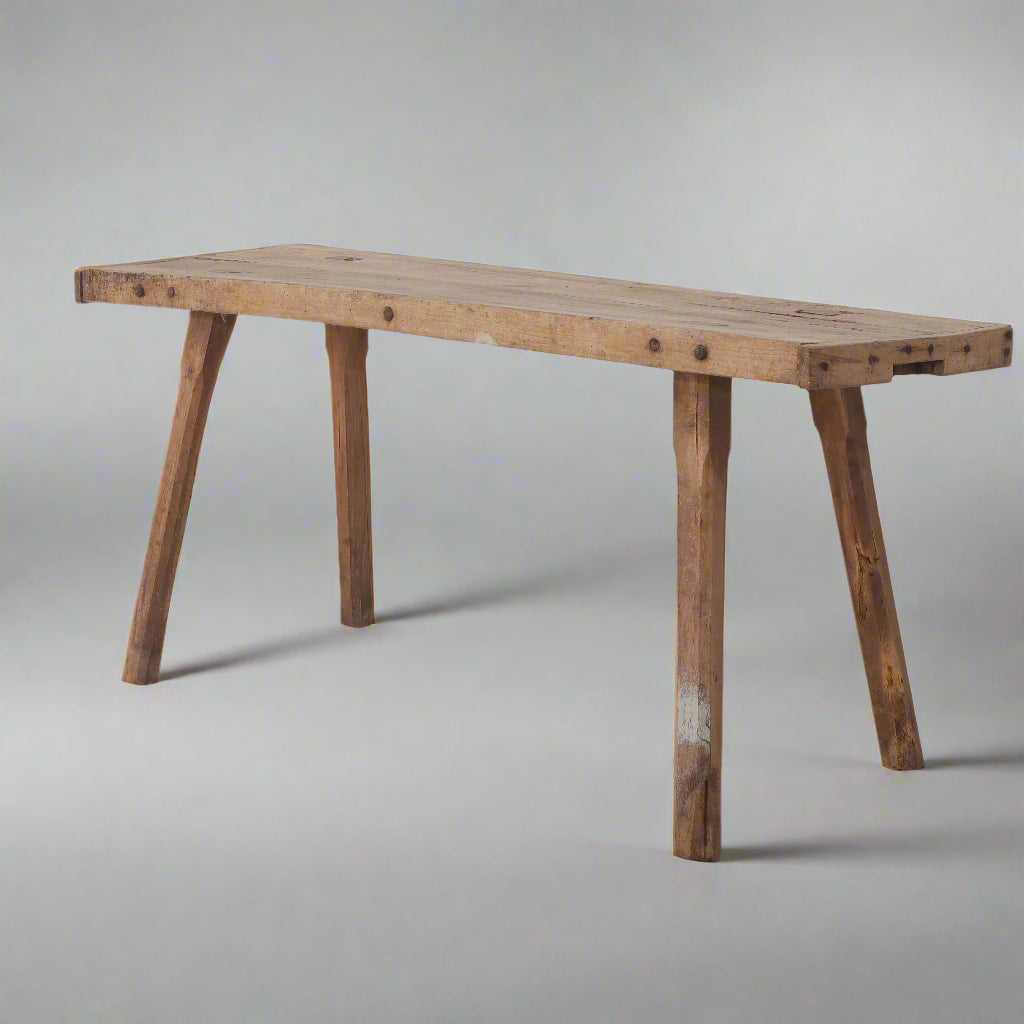 Rustic French Pig Bench Table / Work Bench c1890