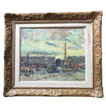 Trafalgar Square, London Vintage Oil Painting