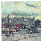 Trafalgar Square, London Vintage Oil Painting