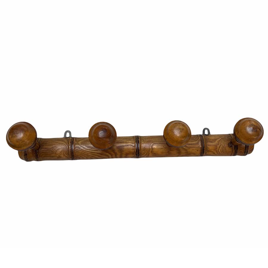 Vintage English 4 Peg Coat Hook c1920