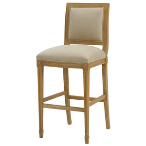 Hollis Bar Stool by Wesley Hall  Shown in Cali Flax Crypton