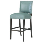 Avery Bar Stool by Wesley Hall shown in Royce Seagreen fabric