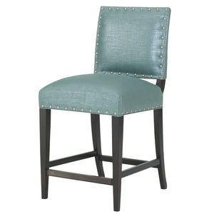 Avery Counter Stool by Wesley Hall shown in Royce Seagreen fabric