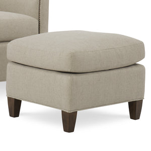 Whitener Ottoman by Wesley Hall shown in Matrix Sterling fabric