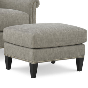 Gentry Ottoman in Pembroke Mocha by Wesley Hall - front view