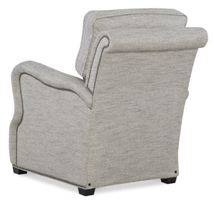 Crawford Tilt Back Chair in Muskegon Stone by Wesley Hall - back view