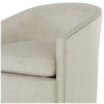 Radcliffe Swivel Chair by Wesley Hall shown in Simba Platinum fabric - close up back