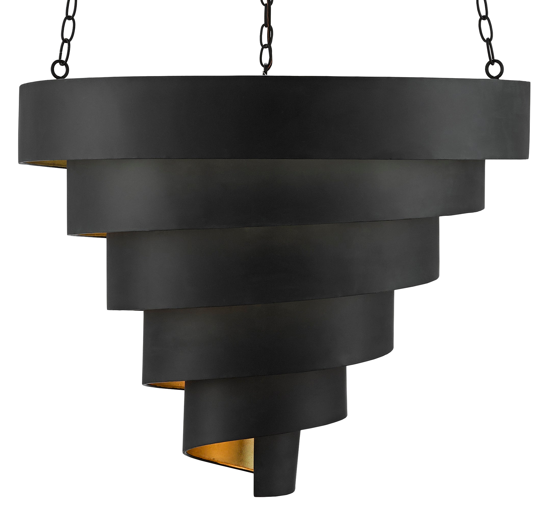Chiffonade Large Black Pendant