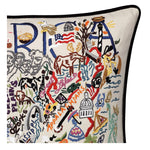 America Hand-Embroidered Pillow