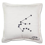 Aquarius Astrology Hand-Embroidered Pillow