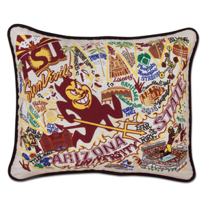 Arizona State University Collegiate Embroidered Pillow