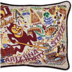 Arizona State University Collegiate Embroidered Pillow