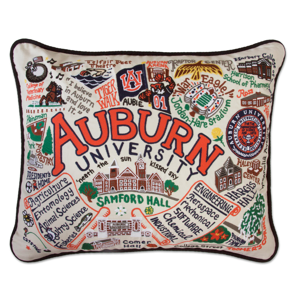 Auburn University Collegiate Embroidered Pillow