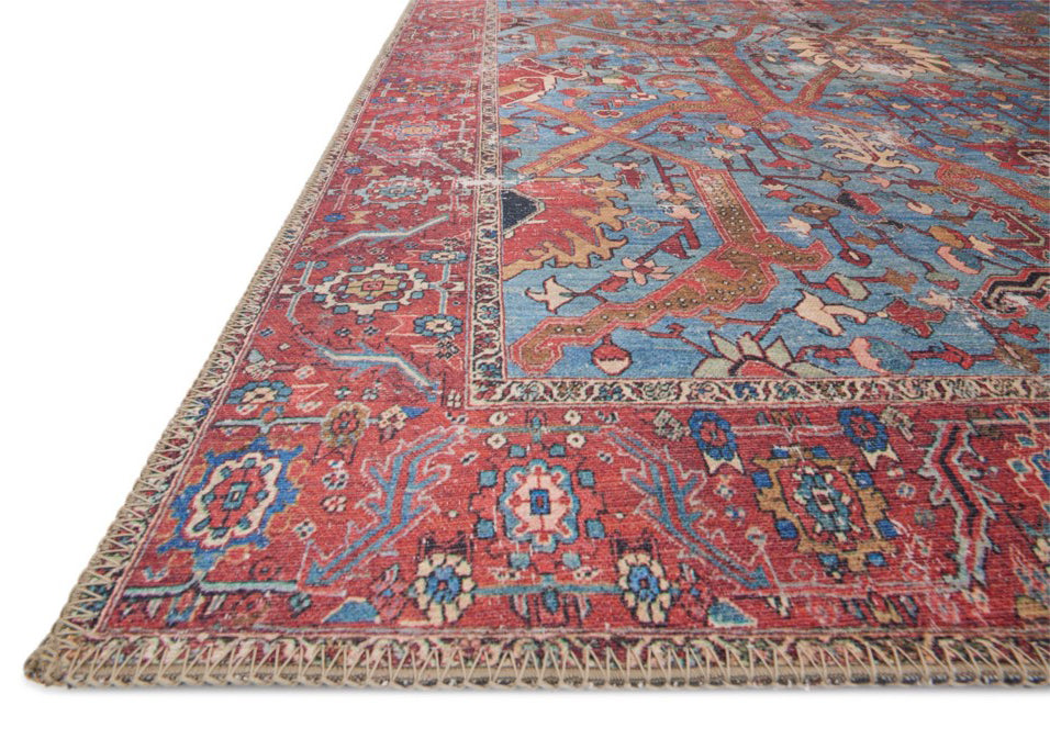 Loren Blue/Red Rug – English Traditions