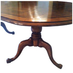 English Double Pedestal Carved Foot Table