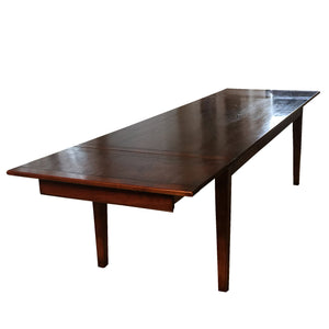 English Farm Table with Expandable Ends