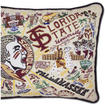 Florida State University Collegiate Embroidered Pillow