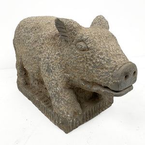 Napal Antique Stone Carved Pig c1900