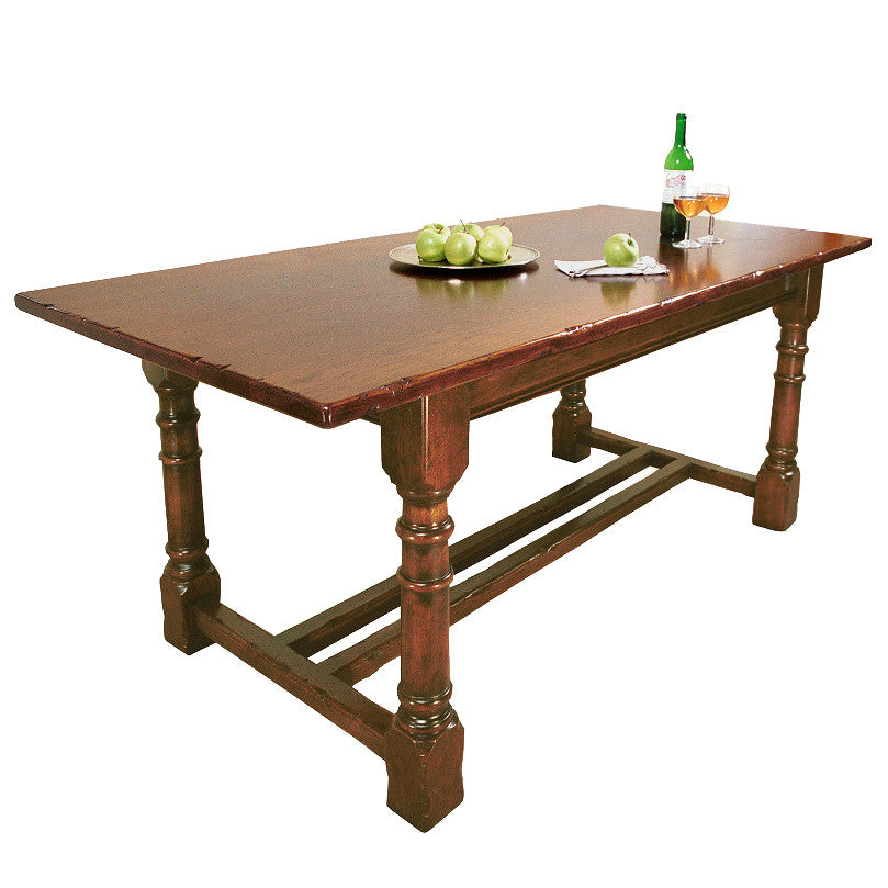 Refectory Table Gunbarrel Leg Twin Stretcher