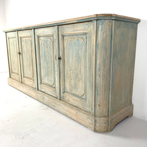 Sideboard with Four Doors Distressed Blue