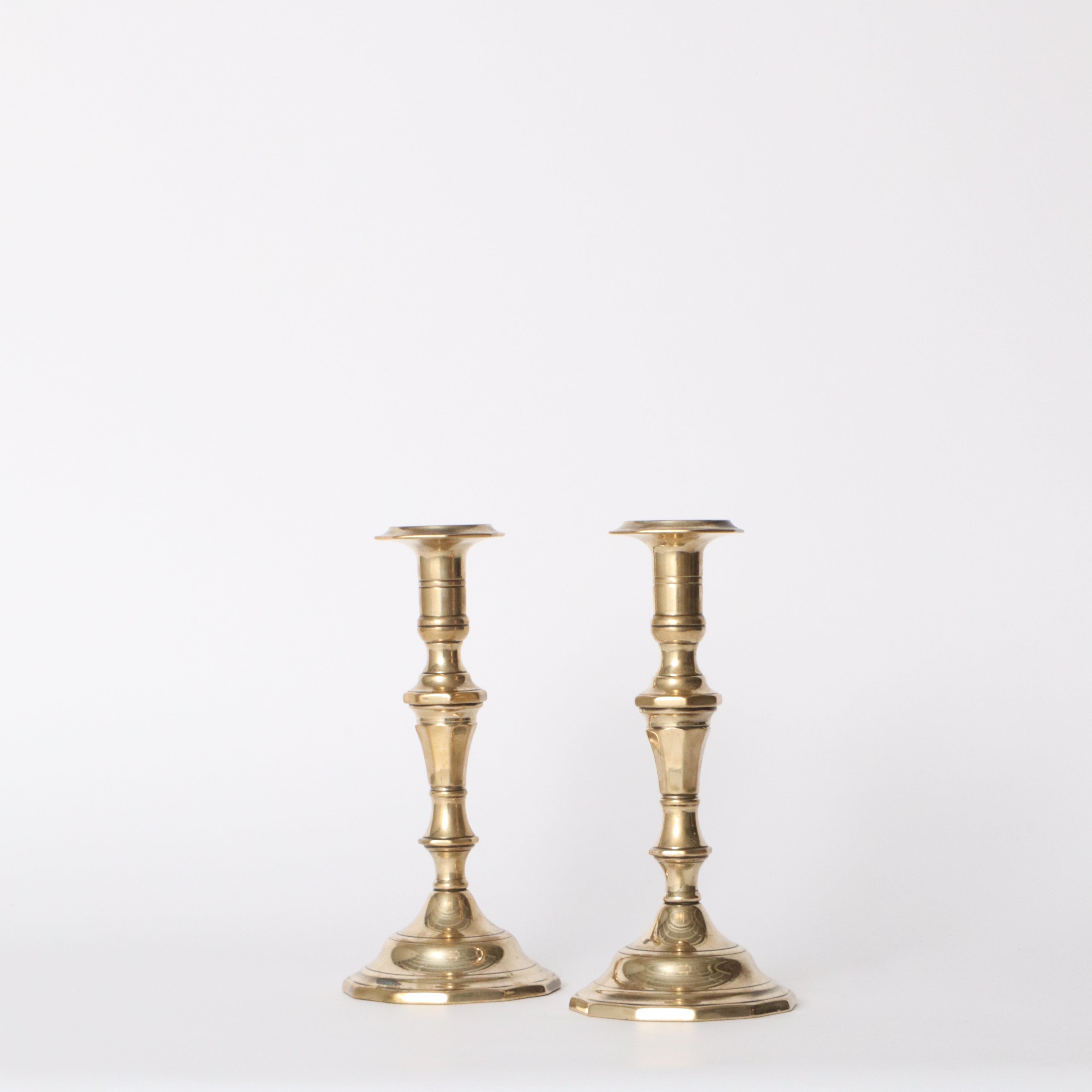 English Victorian Pair of Candle Sticks c1910