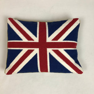 Union Jack Flag Needlepoint Pillow