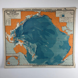 Vintage School Map "Ocean Pacifique"