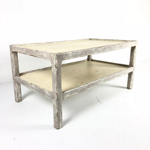 Vintage Painted Coffee Table with Shelf