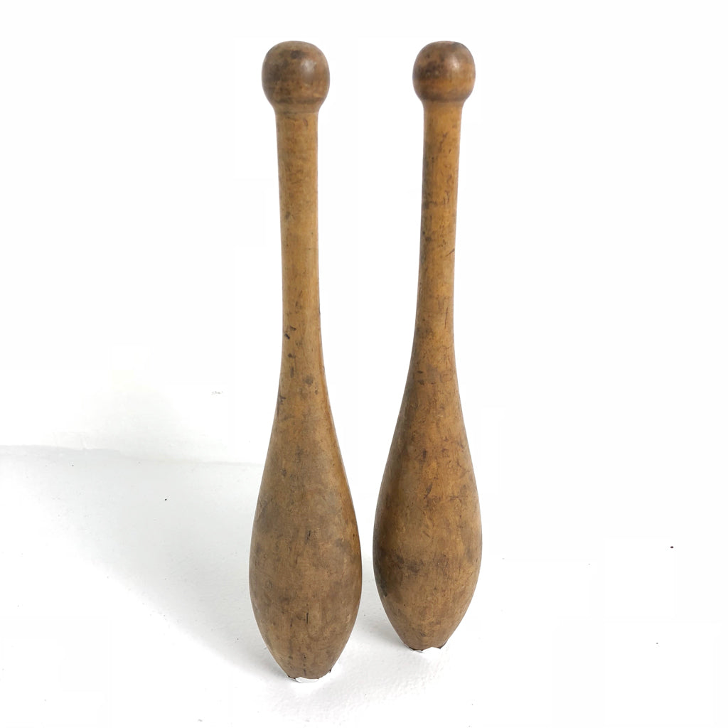 Antique Wooden Indian Clubs c1900