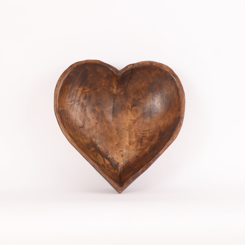Antique Carved Heart Bowl