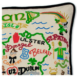 Ireland Hand-Embroidered Pillow