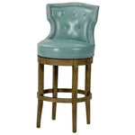 Charlotte Bar Counter Stool in Taylor Mica leather by Wesley Hall
