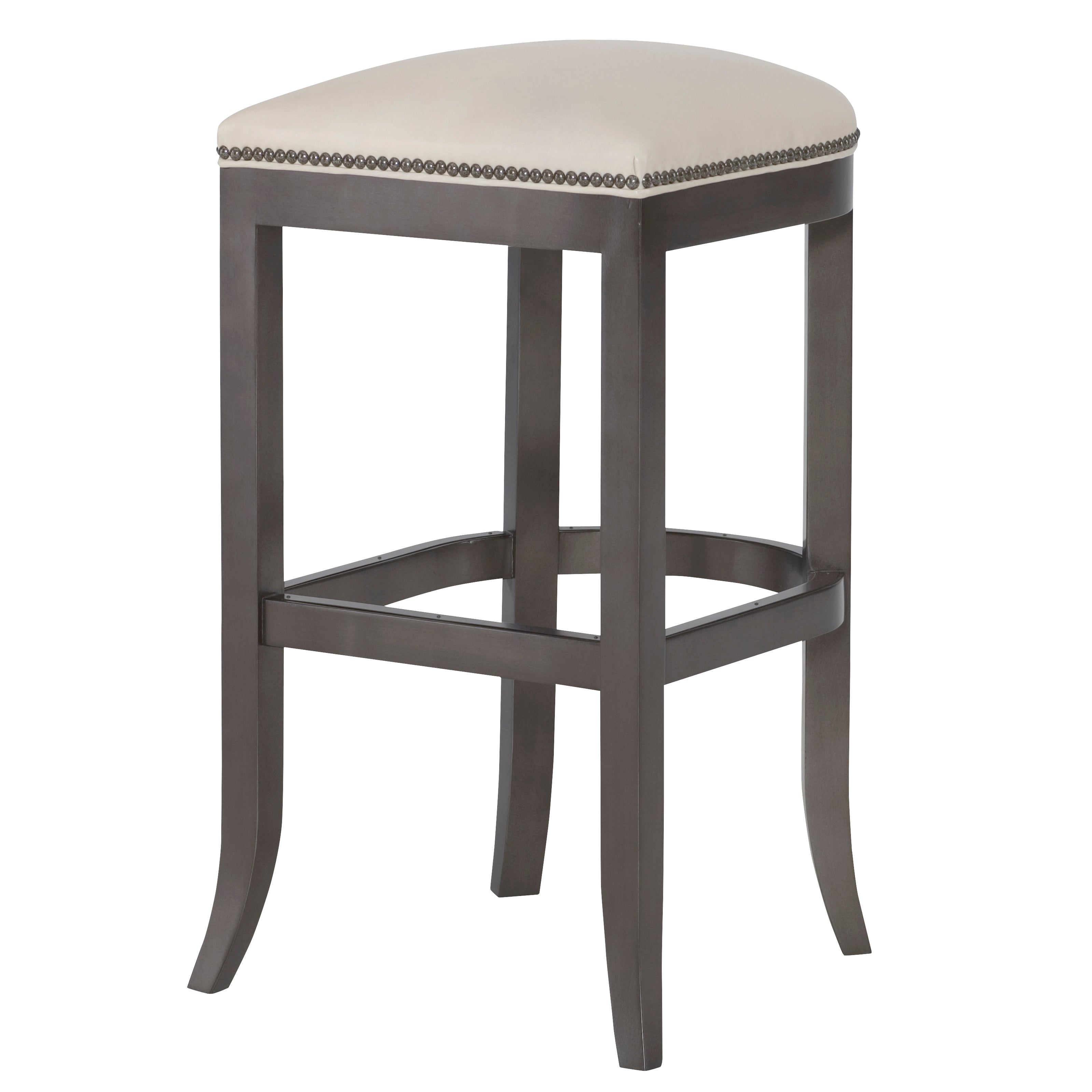 Clara Bar Stool in Tribeca Cream leather by Wesley Hall