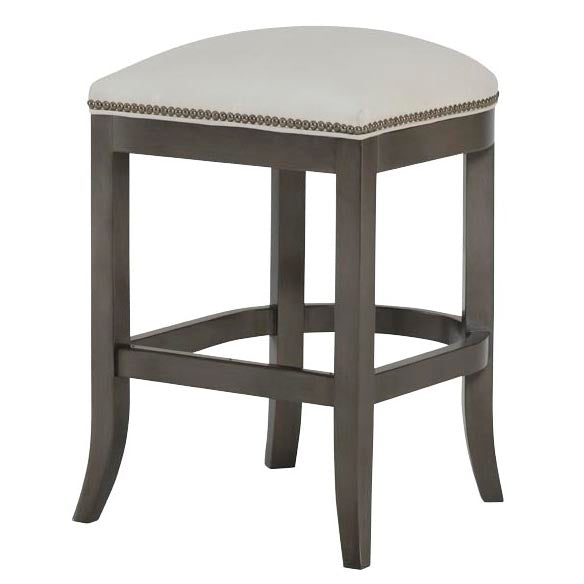 Clara Leather Counter Stool in Tribeca Cream leather by Wesley Hall