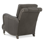 Cyrus Leather Tilt Back Chair in Dynasty Graphite by Wesley Hall - back view