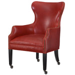 Cassandra Leather Game Chair in Matador Garnet leather by Wesley Hall