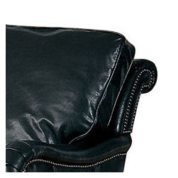 Hartwell Leather Sofa by Wesley Hall with Cody Black leather - close up back