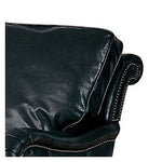 Hartwell Leather Sofa by Wesley Hall with Cody Black leather - close up back